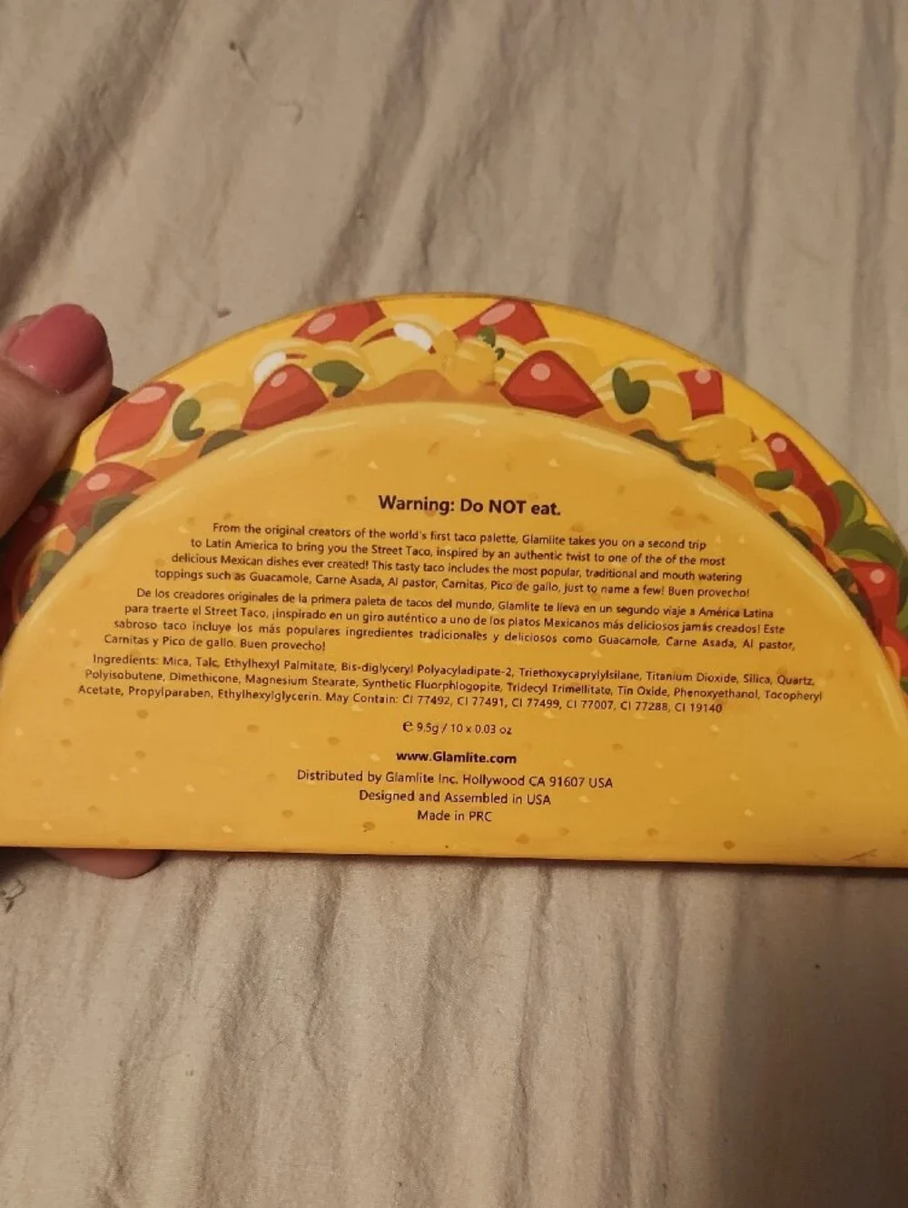Glamlite Street Taco Eyeshadow Palette - Yellow